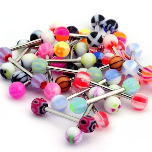 ➰5 Pc Piercing Jewelry Thick Gauge - Picture 2 of 3